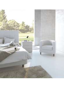 Quarto Casal Izi 10 Cama Estofada+2 Mesas Cabeceira