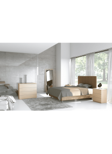 Quarto Casal Completo Cama Estofada Izi 06