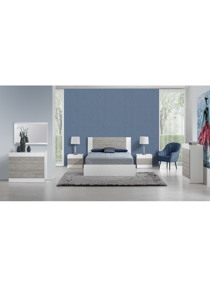 Quarto Casal Madrid Branco + Stone