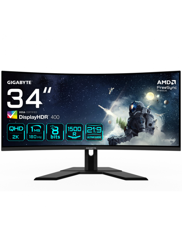 MONITOR GAMING GIGABYTE G34WQCP 34" 3440x1440 VA 1500R MONITOR GAMING GIGABYTE G34WQCP 34" 3440x1440 VA 1500R