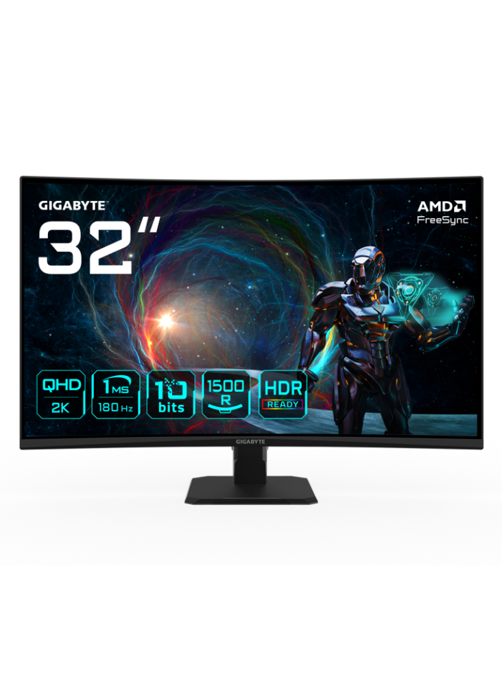 MONITOR GAMING GIGABYTE GS32QCA EK  31.5" 2560X1440 QHD