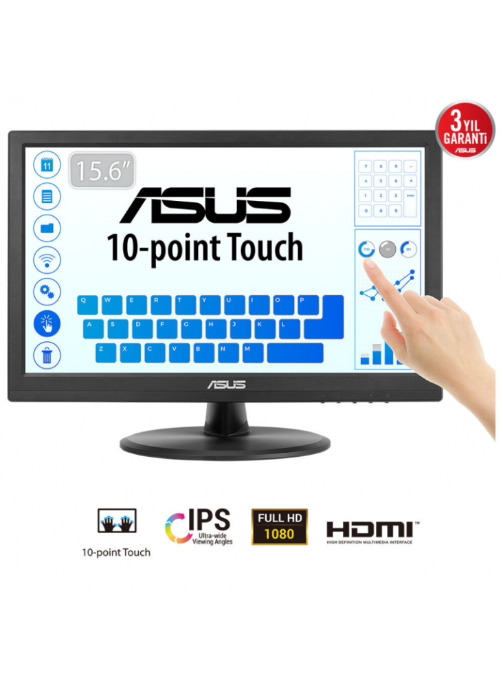 MONITOR TACTIL ASUS VT169HE 16" FHD IPS
