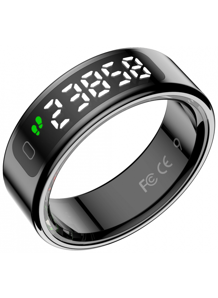 Smartwatch Leotec LESR01K08 rastreador de actividad LED Anillo inteligente rastreador de actividad IPX8 Negro