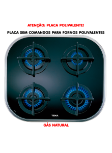 PLACA ENCASTRAR TEKA - CG.1 4G AI AL INOX - G. NAT
