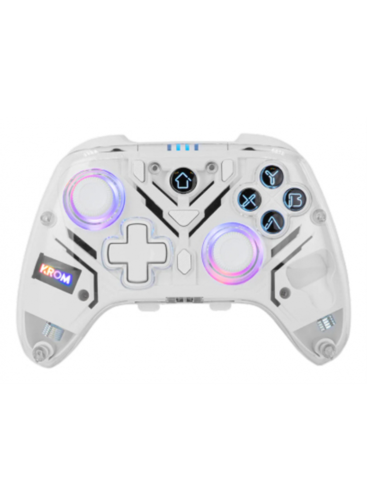 Krom NXKROMKRYSTAL, Gamepad, Android, Nintendo Switch, Nintendo Switch 2, PC, iOS, Cruceta, Botón de inicio, Botón turbo, Analóg