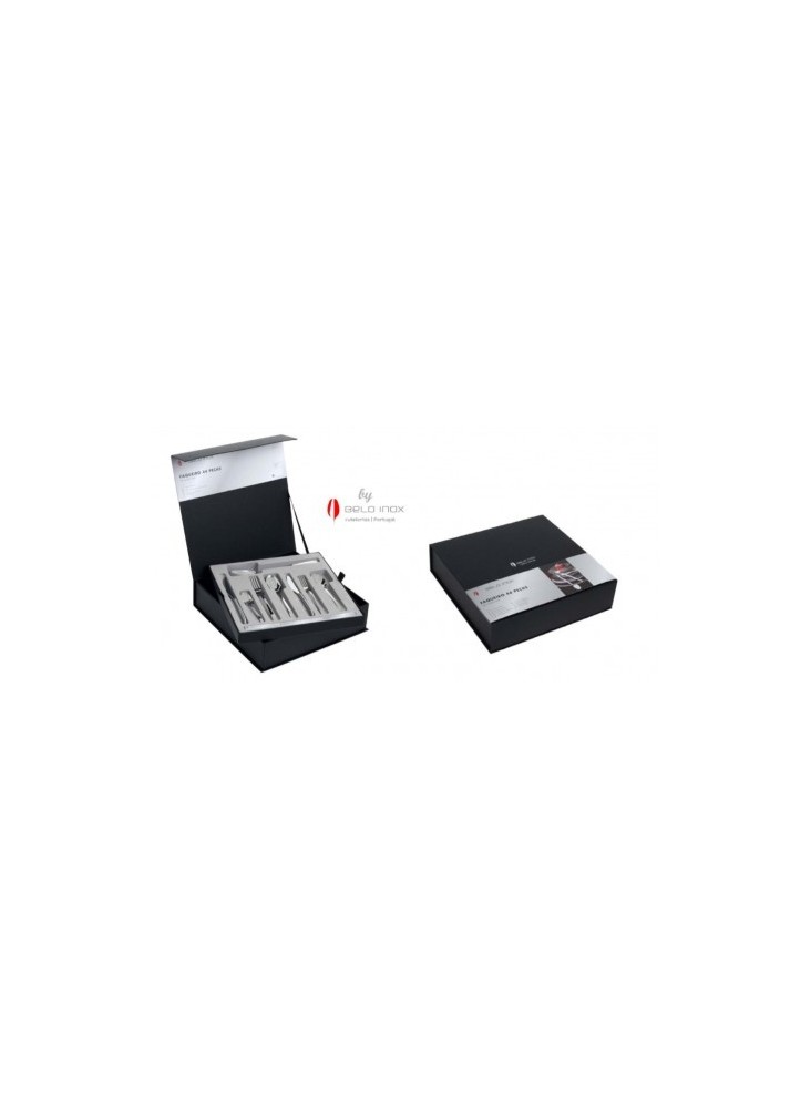 Faqueiro Oceanus Belo Inox 44 peças com estojo livro